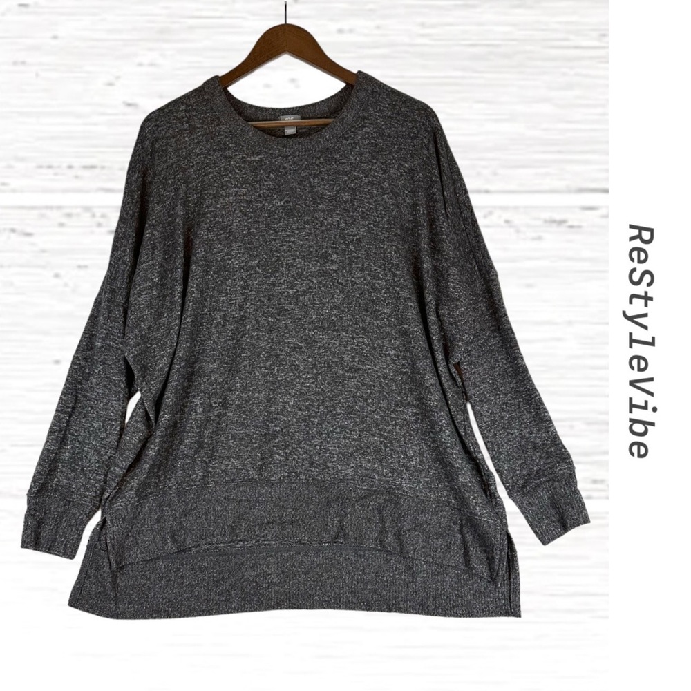AERIE Women’s Size M Top Shirt Long Sleeve Soft Knit Oversized Crew Neck Slouch